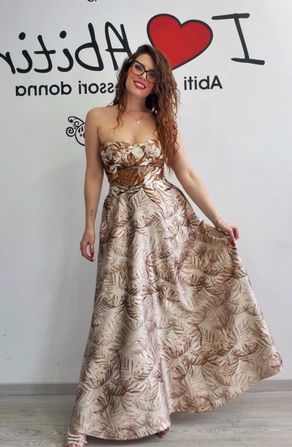 Abito Sara fantasia champagne