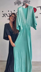 Abito pipistrello plisse vari colori