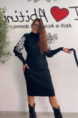 Abito in maglia sara nero