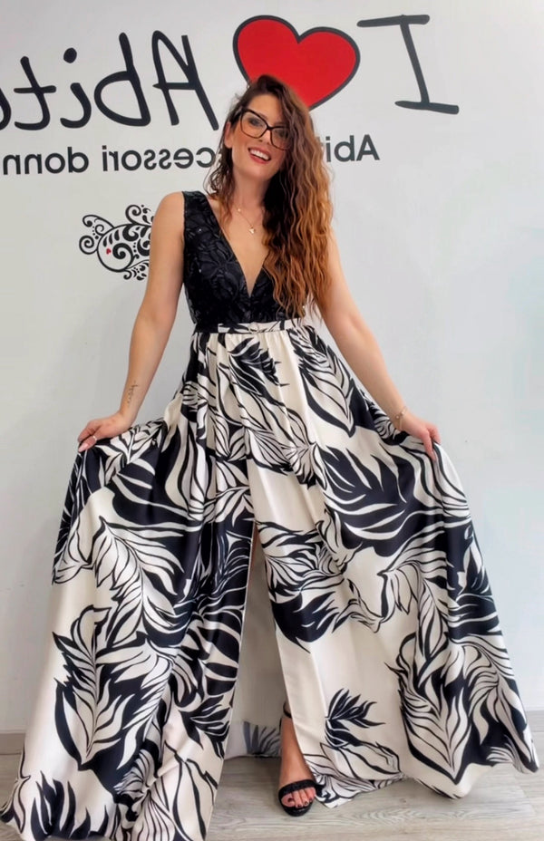 Abito bezz bianco e nero