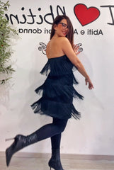 Abitino frange nero e rosso lum