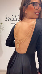 Abito sara nero collana