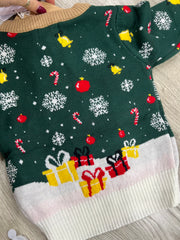 Maglione Natale bimbo bimba luci led Santa Christmas
