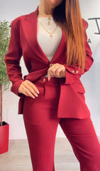 Tailleur bordeaux Kor