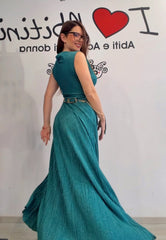 Abito Edas lurex plisse