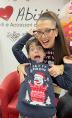 Maglione Natale bimbo bimba Let it snow