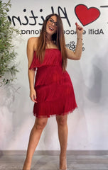 Abitino frange nero e rosso lum