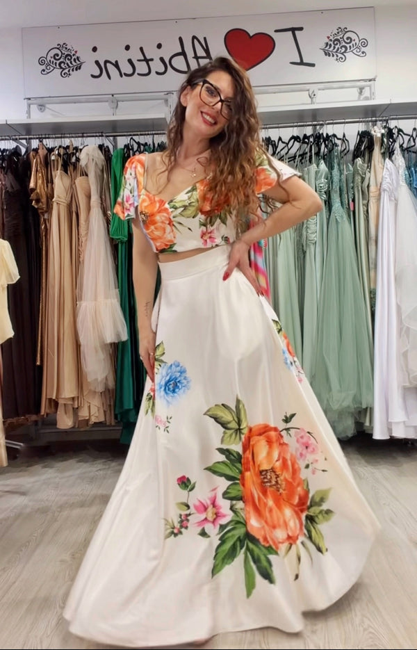 Gonna fiorì arancio sara