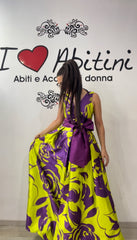 Abito bezz lime e viola