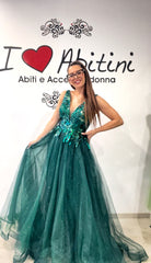 Abito Odette tulle verde