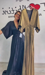 Abito pipistrello plisse vari colori