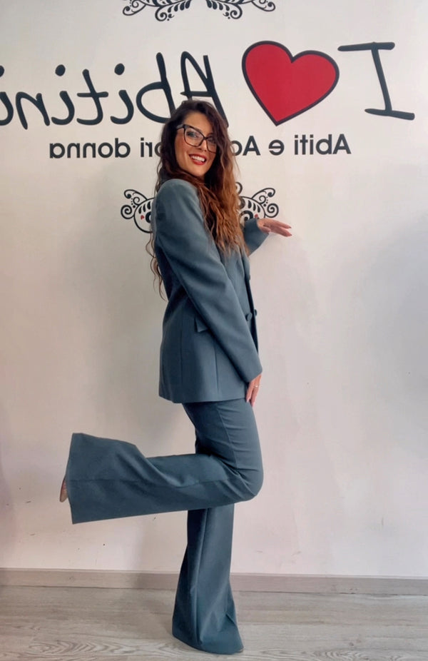 Tailleur salvia Ferrone doppio petto