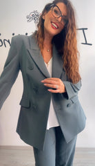 Tailleur salvia Ferrone doppio petto