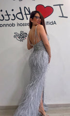 Abito diamond piume vari colori