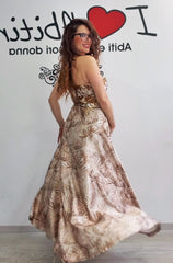 Abito Sara fantasia champagne