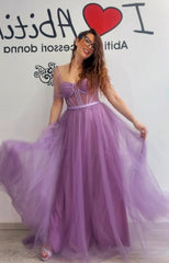 Abito tulle lilla
