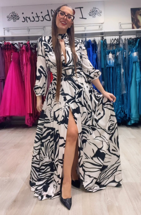 Abito bezz bianco e nero