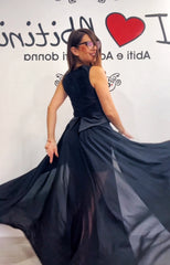 Completo gonna gilet Edas nero