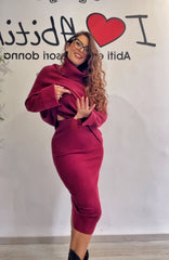 Gonna bordeaux a matita