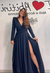 Abito glitter nero sara