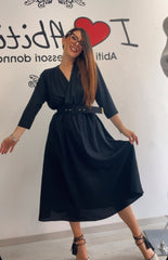 Abito sara con cintura vari colori