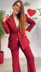 Tailleur bordeaux Kor