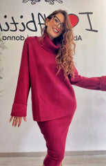 Maxi maglia carola bordeaux