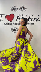 Abito bezz lime e viola