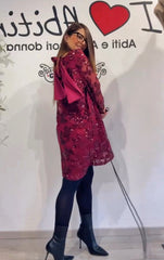 Abito paillettes fiocco vari colori