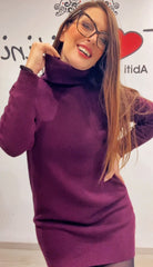 Abito maglia collo vari colori