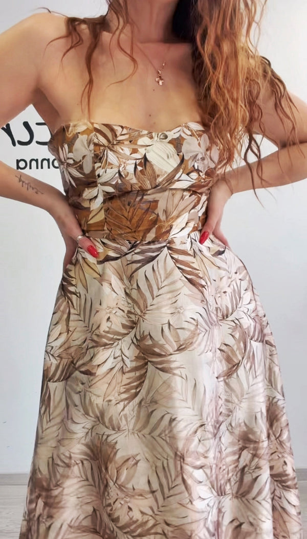 Abito Sara fantasia champagne