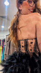 Abito piume vari colori