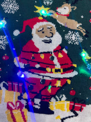 Maglione Natale bimbo bimba luci led Santa Christmas