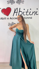 Abito Valeria raso verde