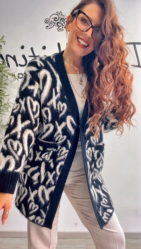 Cardigan cuori lolita
