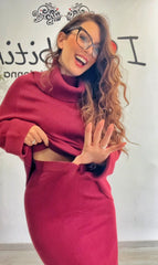 Gonna bordeaux a matita