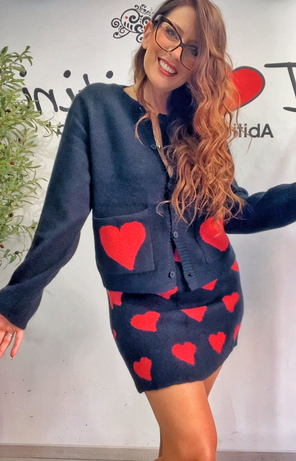 Cardigan fantastica cuori
