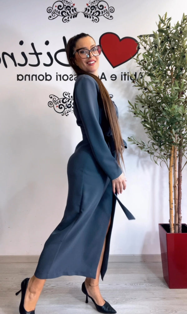 Abito ferr nodo grigio e nero