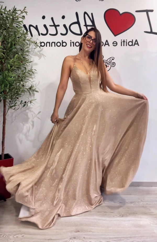 Abito oro glitter