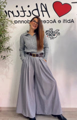 Pantalone over strass