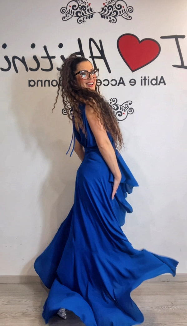 Abito bezz blu elettrico