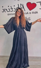 Abito pipistrello plisse vari colori