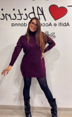 Abito maglia collo vari colori
