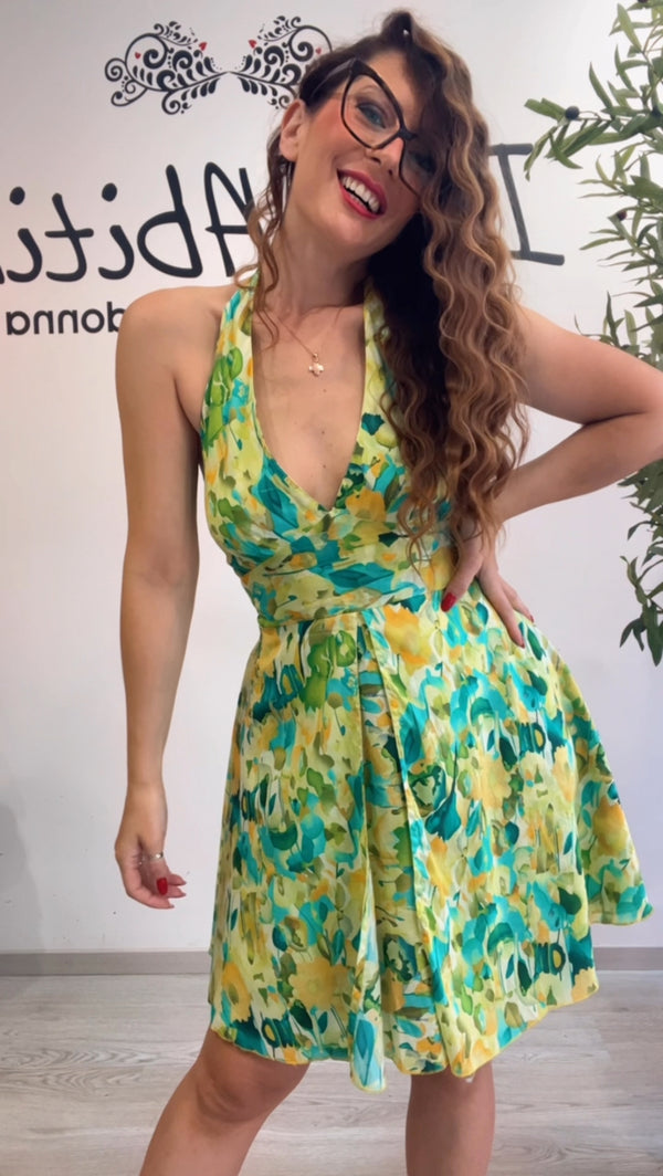 Abitino baba fiori lime