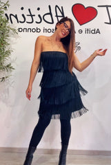 Abitino frange nero e rosso lum