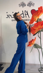 Tailleur eda blu elettrico