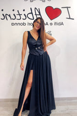 Completo gonna gilet Edas nero