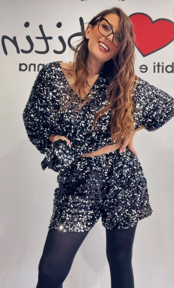 Pantaloncini paillettes vari colori