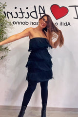 Abitino frange nero e rosso lum