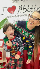 Maglione Natale bimbo bimba luci led jingle bells